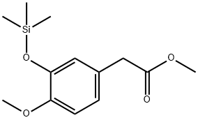 [4-Methoxy-3-(trimethylsiloxy)phenyl]acetic acid methyl ester Struktur