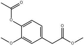 4-Acetyloxy-3-methoxybenzeneacetic acid methyl ester Struktur