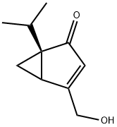 Bicyclo[3.1.0]hex-3-en-2-one, 4-(hydroxymethyl)-1-(1-methylethyl)-, (1R)- (9CI) Structure