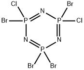 2,2,4,6-tetrabromo-4,6-dichloro-1,3,5-triaza-2$l^{5},4$l^{5},6$l^{5}-t riphosphacyclohexa-1,3,5-triene Struktur