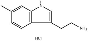 6-METHYLTRYPTAMINE HYDROCHLORIDE 化学構造式