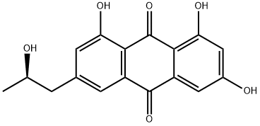 1,3,8-Trihydroxy-6-(2-hydroxypropyl)-9,10-anthracenedione Struktur