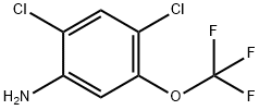 2,4-ジクロロ-5-(トリフルオロメトキシ)アニリン 化学構造式