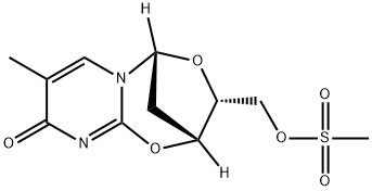 2,3'-ANHYDRO-1-(2'-DEOXY-5'-O-METHYLSULFONYL-BETA-D-THREO-PENTOFURANOSYL)-THYMINE Structure