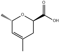 2H-Pyran-2-carboxylicacid,3,6-dihydro-4,6-dimethyl-,trans-(9CI) Struktur