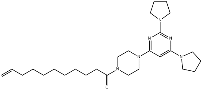 1-[4-(2,6-dipyrrolidin-1-ylpyrimidin-4-yl)piperazin-1-yl]undec-10-en-1 -one 结构式