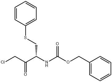 (R)-(-)-3-(苄氧羰基氨基)-1-氯-4-苯硫基-2-丁酮,159878-01-0,结构式