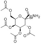 C-(2,3,4,6-TETRA-O-ACETYL-1-BROMO-1-DEOXY-BETA-D-GALACTOPYRANOSYL)FORMAMIDE Struktur