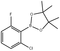 2-氯-6-氟苯硼酸频呢醇酯, 1599432-38-8, 结构式