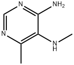 Pyrimidine, 4-amino-6-methyl-5-(methylamino)- (8CI) Structure