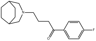 γ-(3-アザビシクロ[3.2.2]ノナ-3-イル)-4'-フルオロブチロフェノン 化学構造式