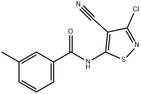 N-(3-chloro-4-cyano-5-isothiazolyl)-3-methylbenzenecarboxamide,159978-14-0,结构式