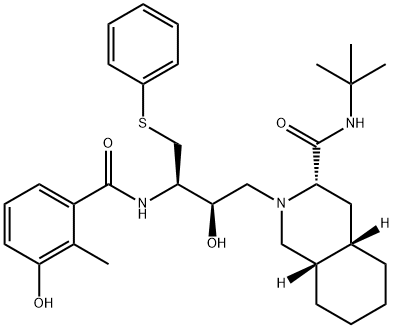 甲磺酸萘非那韦 结构式