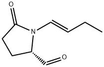 2-Pyrrolidinecarboxaldehyde,1-(1-butenyl)-5-oxo-,[S-(E)]-(9CI) Structure