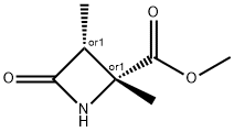 2-Azetidinecarboxylicacid,2,3-dimethyl-4-oxo-,methylester,cis-(9CI) Struktur