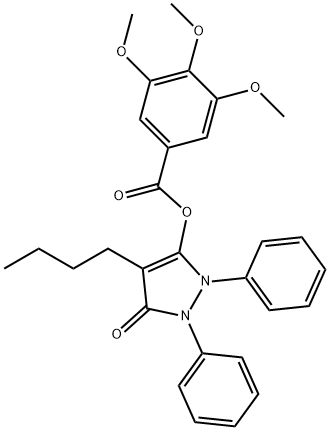16006-74-9 4-butyl-2,5-dihydro-5-oxo-1,2-diphenyl-1H-pyrazol-3-yl 3,4,5-trimethoxybenzoate