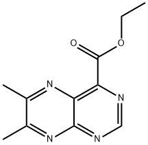 6,7-ジメチル-4-プテリジンカルボン酸エチル 化学構造式