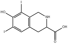D-7-hydroxy-6,8-diiodo-1,2,3,4-tetrahydroisoquinoline-3-carboxylic acid Structure
