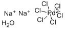 六氯代钯酸钠水合物,16010-02-9,结构式