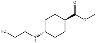 Cyclohexanecarboxylic acid, 4-[(2-hydroxyethyl)amino]-, methyl ester, trans- (9CI) Structure