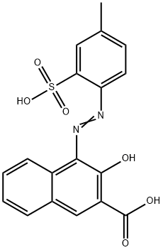 3-hydroxy-4-[(4-methyl-2-sulphophenyl)azo]-2-naphthoic acid Structure