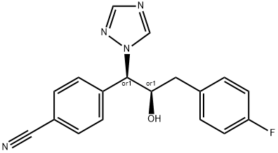 4-[(1R,2R)-3-(4-Fluorophenyl)-2-hydroxy-1-(1,2,4-triazol-1-yl)propyl]benzonitrile Structure