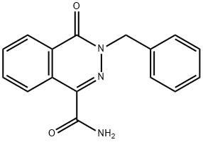 3-BENZYL-4-OXO-3,4-DIHYDRO-PHTHALAZINE-1-CARBOXYLIC ACID AMIDE 化学構造式