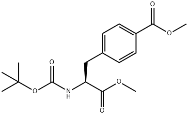 BOC-3-(4'methoxycarbonyl)-L-alanine mesthyl ester 结构式