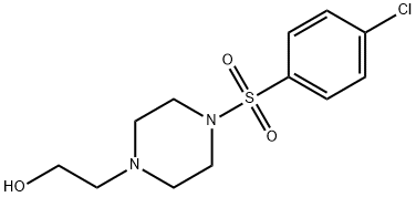2-{4-[(4-chlorophenyl)sulfonyl]piperazino}-1-ethanol Struktur