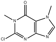 1,7-DIMETHYL-2-CHLORO-6-OXO-PURINE 化学構造式