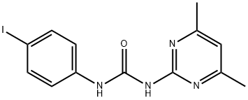 1-(4,6-Dimethyl-2-pyrimidinyl)-3-(p-iodophenyl)urea Structure