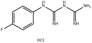 1-(4-フルオロフェニル)ビグアニド塩酸塩 化学構造式