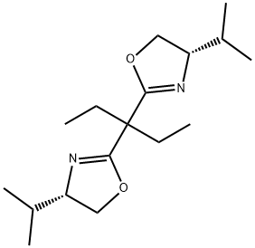 (4S,4'S)-(-)-2,2'-(3-ペンチリデン)ビス(4-イソプロピルオキサゾリン) 化学構造式