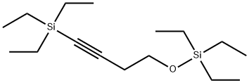 1-トリエチルシリル-4-(トリエトリルシリルオキシ)-1-ブチン 化学構造式