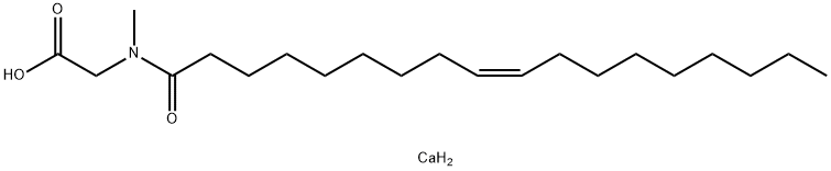 calcium bis[(Z)-N-methyl-N-(1-oxo-9-octadecenyl)aminoacetate]  Struktur