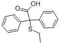 2-ETHYLTHIO-2,2-DIPHENYLACETIC ACID Struktur