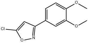 5-CHLORO-3-(3,4-DIMETHOXYPHENYL)ISOXAZOLE 化学構造式