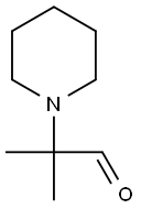 2-メチル-2-ピペリジノプロパナール 化学構造式