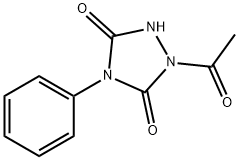 1-アセチル-4-フェニル-1,2,4-トリアゾリジン-3,5-ジオン 化学構造式