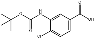 BOC-3-アミノ-4-クロロ安息香酸 化学構造式