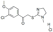 1-(3-chloro-4-methoxy-phenyl)-2-[(1-methyl-4,5-dihydroimidazol-2-yl)su lfanyl]ethanone hydrochloride 结构式