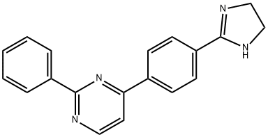 4-[4-(4,5-dihydro-1H-imidazol-2-yl)phenyl]-2-phenyl-pyrimidine 结构式