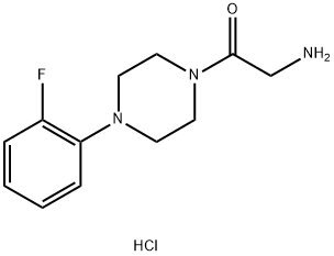 2-Amino-1-[4-(2-fluorophenyl)piperazin-1-yl]ethan-1-onehydrochloride,1605772-63-1,结构式