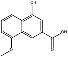2-ナフタレンカルボン酸, 4-ヒドロキシ-8-メトキシ- 化学構造式
