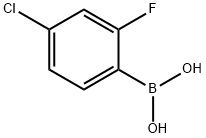 4-氯-2-氟苯硼酸,160591-91-3,结构式