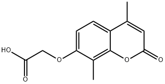 [(4,8-ジメチル-2-オキソ-2H-クロメン-7-イル)オキシ]酢酸 化学構造式