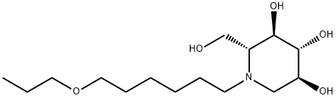 N-(7-Oxadecyl)deoxynojirimycin 结构式