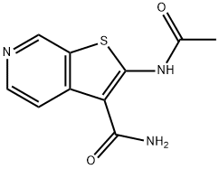 Thieno[2,3-c]pyridine-3-carboxamide, 2-(acetylamino)- (9CI) Structure