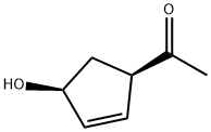 Ethanone, 1-(4-hydroxy-2-cyclopenten-1-yl)-, cis- (9CI) 化学構造式