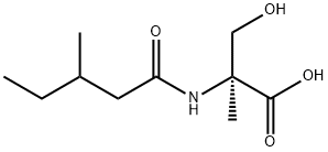 Serine,  2-methyl-N-(3-methyl-1-oxopentyl)- 结构式